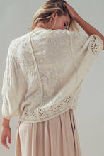 Load image into Gallery viewer, Floral Embroidered Lace Button Front Top