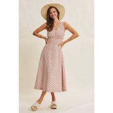 Load image into Gallery viewer, Cotton Blend Lurex Stripe Midi Dress