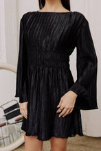 Load image into Gallery viewer, The Shayla Dress | Chic Plisse Mini Dress with Bell Sleeves