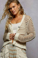 Lightweight Open Knit V-neck Crochet Thin Sweater Cardigan