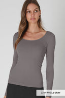 Scoop Neck Long Sleeve Top