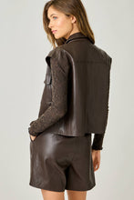 Load image into Gallery viewer, Vest faux leather button down shop fond du lac women’s boutique