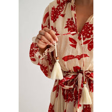 Load image into Gallery viewer, Red Floral Print Dress