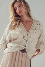 Load image into Gallery viewer, Floral Embroidered Lace Button Front Top