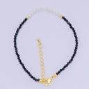 24K Gold Filled Freshwater Pearl Seed Multifaceted Gemstone Bead Bracelet