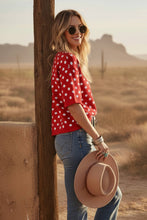 Load image into Gallery viewer, Oversized Red Polka Dot Sweater