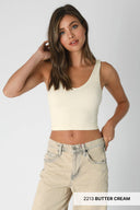 Reversible crop top scoop neck v-neck ribbed top shop women’s fond du lac boutique