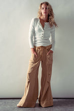 Load image into Gallery viewer, Ribbed Henley Long Sleeve Top