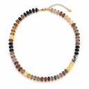 Brown red Amber gradient acrylic natural stone beads layerable shop fond du lac women’s clothing store