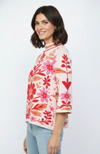 Load image into Gallery viewer, Mock neck floral sweater shop fond du lac women’s boutique