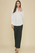 Load image into Gallery viewer, Long sleeve button down white shop fond du lac women’s boutique