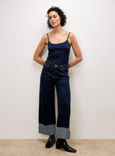 Load image into Gallery viewer, Turn-up hem straight leg wide fit shop fond du lac women’s boutique