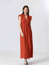 Load image into Gallery viewer, V-neck maxi dress cap sleeves pockets shop fond du lac women’s boutique