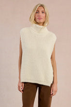 Load image into Gallery viewer, Chunky knit sleeveless sweater turtleneck shop fond du lac women’s boutique