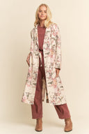 Printed Denim Duster