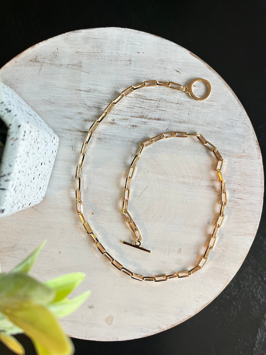 Necklace:  Paper clip chain