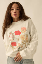 Load image into Gallery viewer, Long sleeve waffle knit thermal floral graphic shop fond du lac women’s boutique