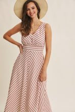 Load image into Gallery viewer, Cotton Blend Lurex Stripe Midi Dress
