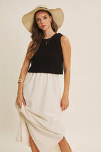 Load image into Gallery viewer, Chunky Sweater Twofer Midi Dress
