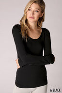 Long sleeve scoop neck layering shop women’s fond du lac boutique