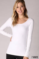Long sleeve scoop neck layering top shop women’s fond du lac boutique