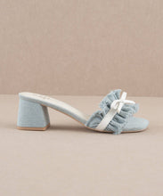 Load image into Gallery viewer, The Julissa Denim | Romantic Low Heel Sandal