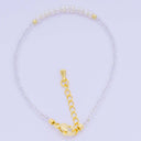 24K Gold Filled Freshwater Pearl Seed Multifaceted Gemstone Bead Bracelet