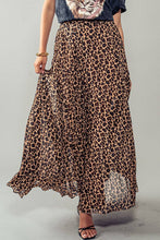 Load image into Gallery viewer, Leopard pleated elastic waist max skirt shop fond du lac women’s boutique
