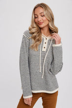 Load image into Gallery viewer, Henley Sweater with Hoodie
