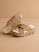 The Fresno Camel | Raffia Platform Sandal