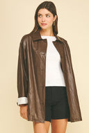 Oversized Faux Leather Jacket