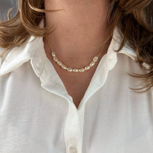 Load image into Gallery viewer, 18k Gold Filled Row of  Baroque Pearls Necklace
