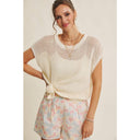 Sun-Soaked Days Open-Knit Fishnet Sweater Top