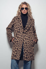 Load image into Gallery viewer, Notched collar oversized leopard coat single button pockets shop fond du lac women’s boutique 

