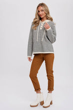 Load image into Gallery viewer, Henley Sweater with Hoodie
