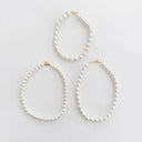 Chunky Three Piece Pearl Necklace - Waterproof