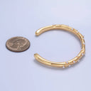 Dotted Shell Pearl Cuff Bracelet