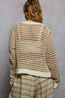 Lightweight Open Knit V-neck Crochet Thin Sweater Cardigan