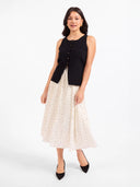 Polka Dot Pleated Skirt