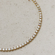Load image into Gallery viewer, 18k Gold Filled 2mm CZ Tennis Bracelet
