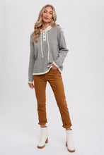 Load image into Gallery viewer, Henley Sweater with Hoodie
