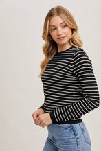 Load image into Gallery viewer, Striped Crew Neck Long Sleeve Sweater
