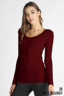 Scoop Neck Long Sleeve Top