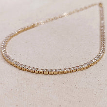 Load image into Gallery viewer, 18k Gold Filled 3mm CZ Tennis Necklace
