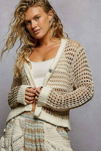 Load image into Gallery viewer, Lightweight Open Knit V-neck Crochet Thin Sweater Cardigan
