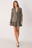 Woven Houndstooth Blazer
