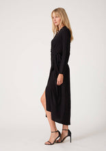 Load image into Gallery viewer, Long Sleeve High-Low Midi Wrap Dress
