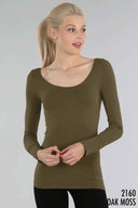 Scoop Neck Long Sleeve Top