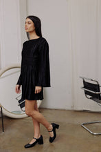 Load image into Gallery viewer, The Shayla Dress | Chic Plisse Mini Dress with Bell Sleeves
