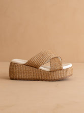 Load image into Gallery viewer, The Fresno Camel | Raffia Platform Sandal
